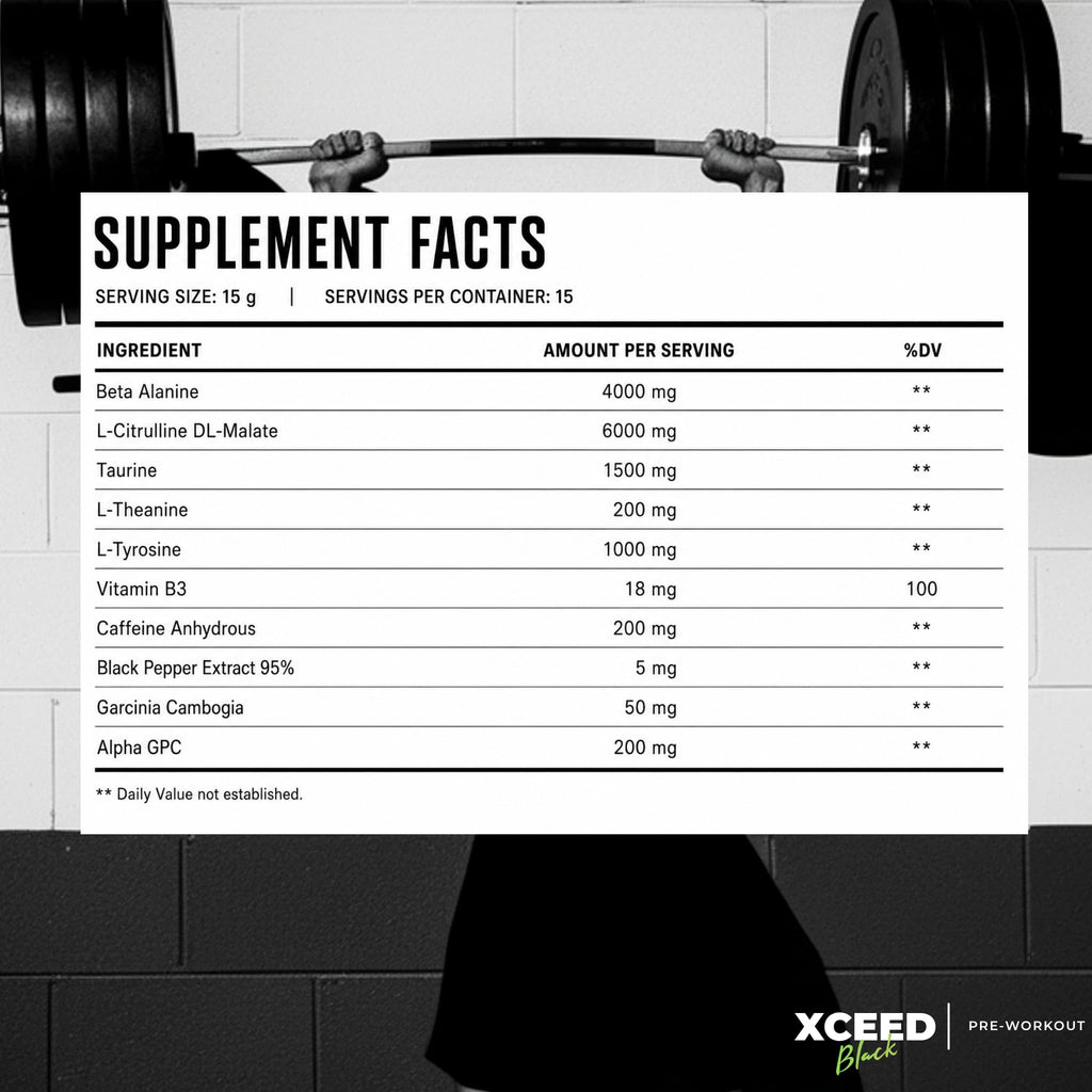 XCEED Black Series | Masala Lemon Pre-workout