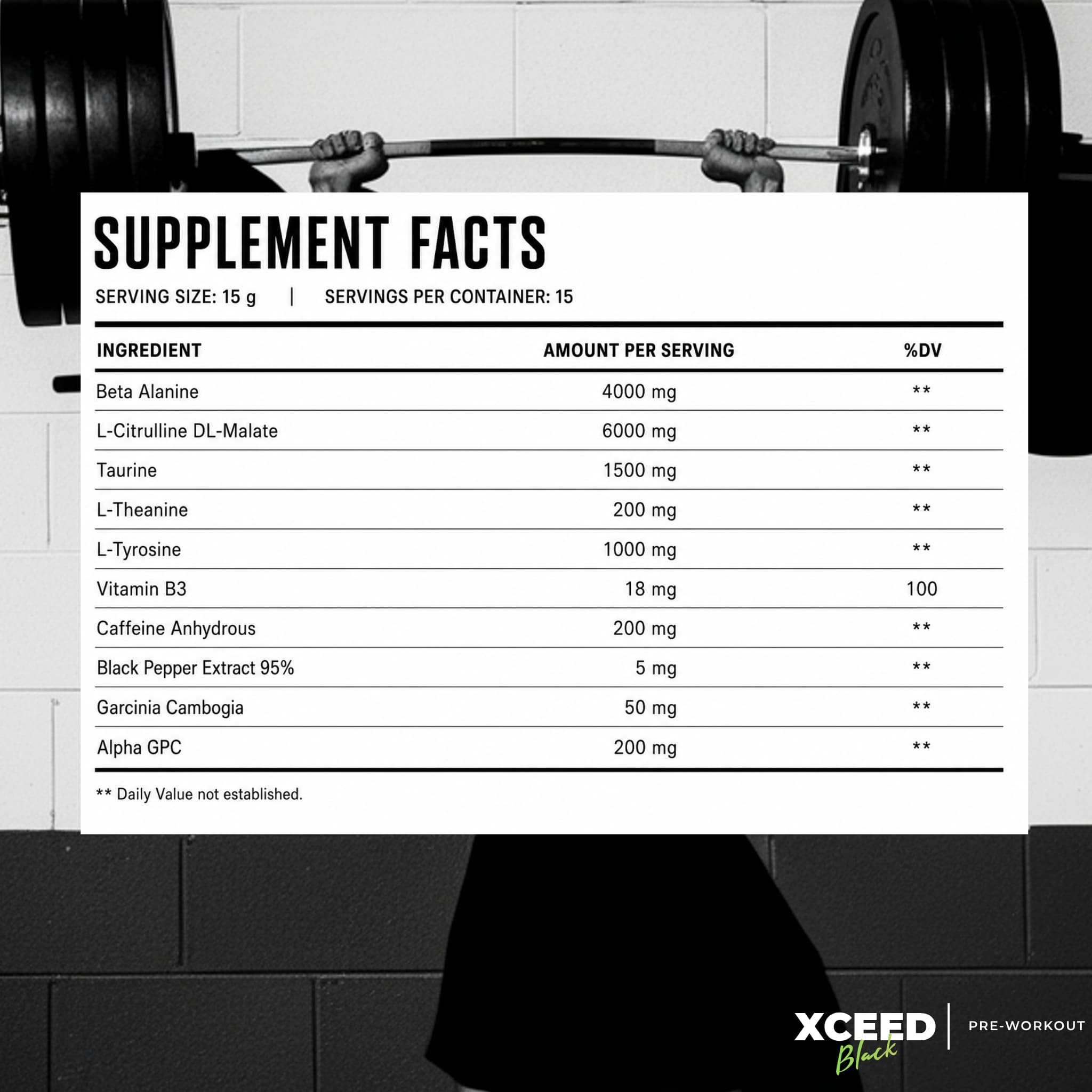 XCEED Black Series | Masala Lemon Pre-workout