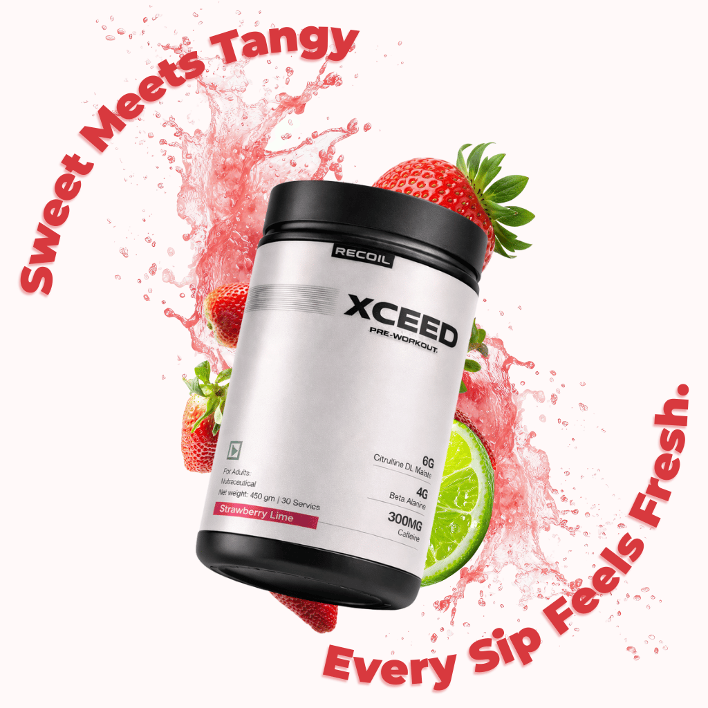 XCEED Strawberry Lime Pre-Workout Powder for Pump, Energy and Focus