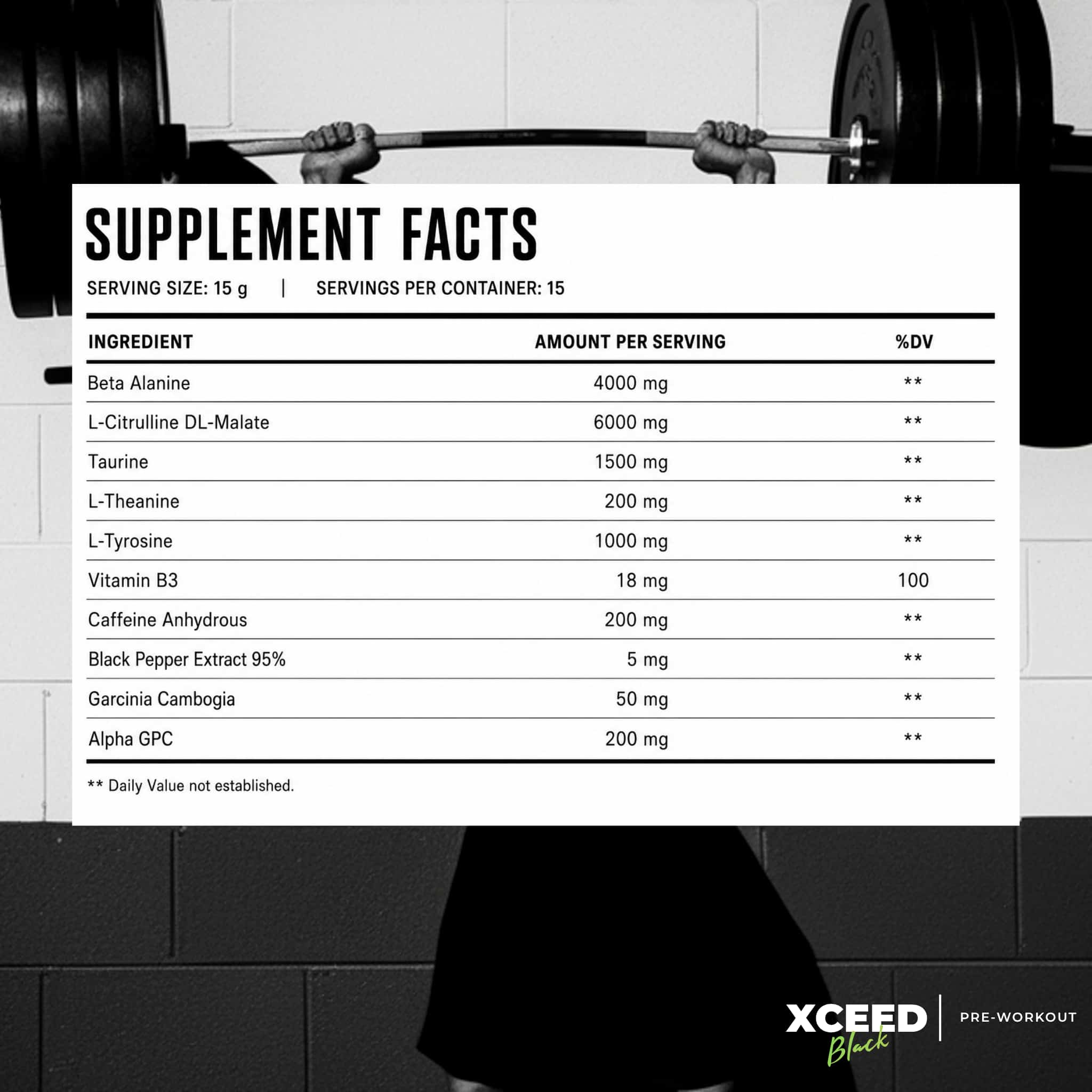 XCEED Black Series | Masala Lemon Pre-workout