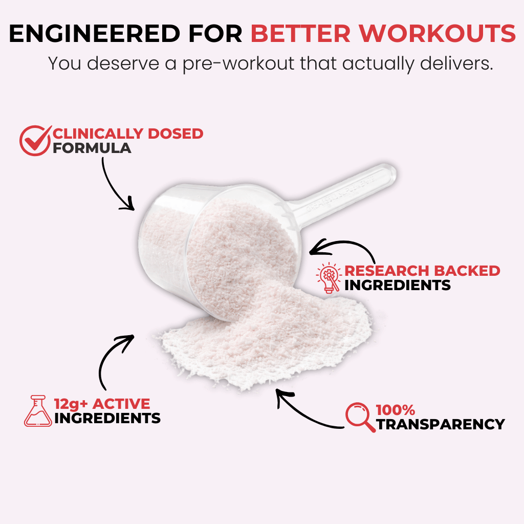 XCEED Strawberry Lime Pre-Workout Powder for Pump, Energy and Focus