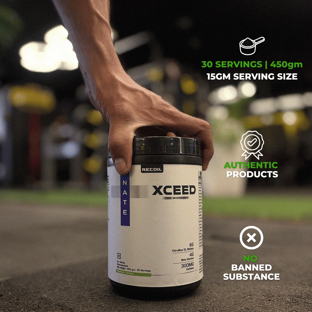 XCEED Masala Lemon Pre-Workout for Pump, Energy and Focus.