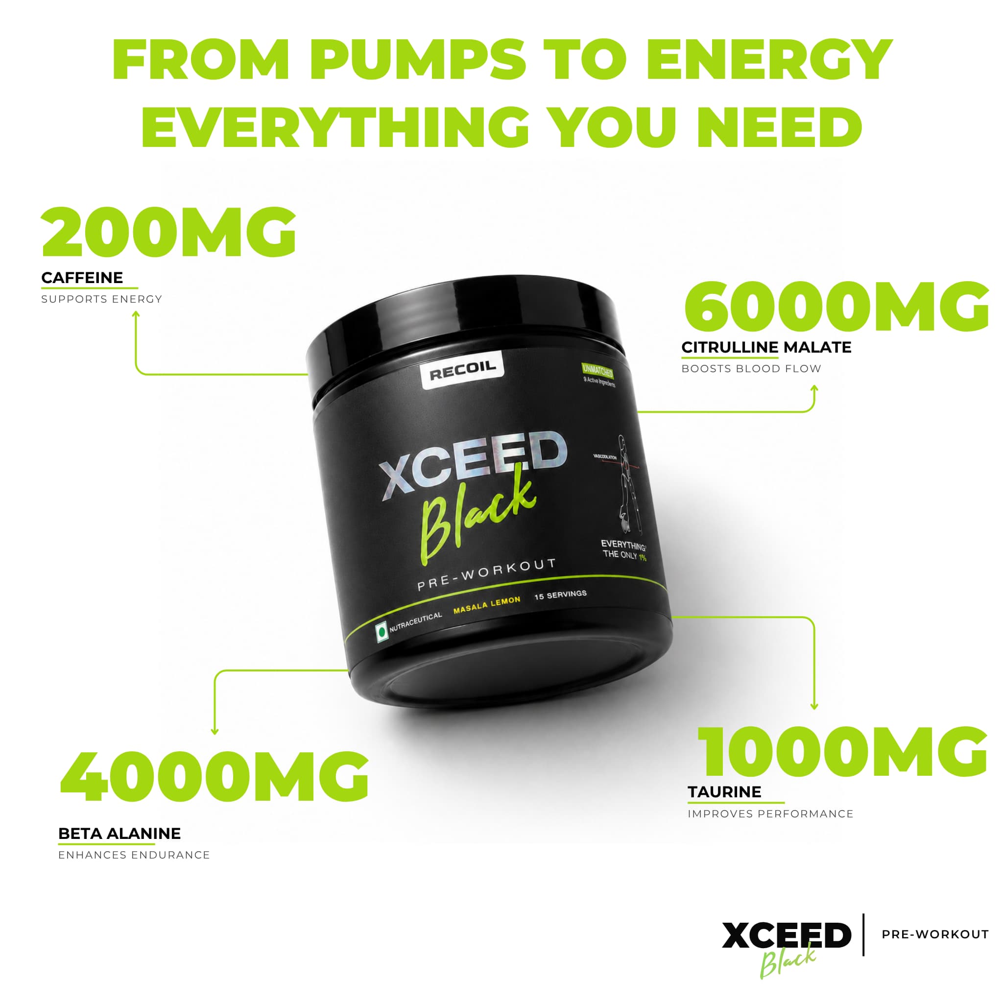 XCEED Black Series | Masala Lemon Pre-workout