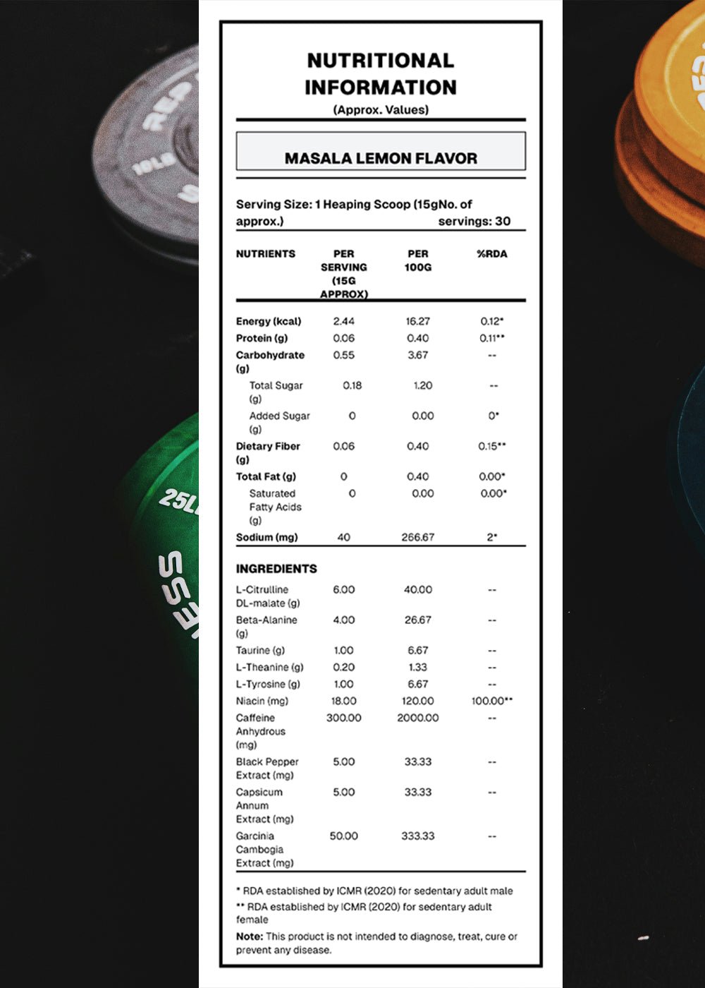 XCEED Masala Lemon Pre - Workout for Pump, Energy and Focus. - Recoil Supplements